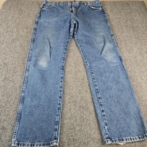 Wrangler George Strait‎ Cowboy Cut Jeans Mens 38x32 Medium Wash Blue 13MGSHD